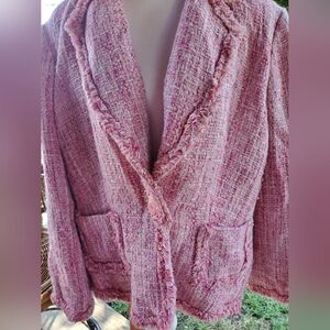 Style & Co. Pink Textured Women's Blazer